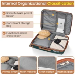 Dexmalle Expandable Lightweight Suitcase With 4 Double 360 Degrees Mute Spinner Wheels -Fradel & Spies GUEST 005238f8 ef44 4bff b815 3fbc5fc379d1