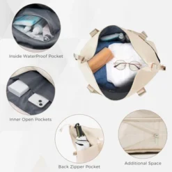 Dexmalle Expandable ABS Durable Suitcase With Travel Bag