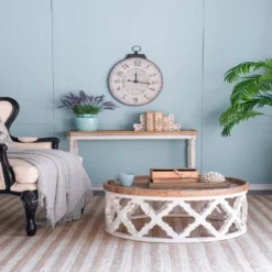 Dexmalle Antique White Oval Wall Clock -Fradel & Spies GUEST 065afc72 3640 4d86 a3a9 3d6bc37b0884