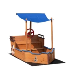 Dexmalle Outsunny Pirate Ship Sandbox With Cover And Rudder -Fradel & Spies GUEST 091f014d 7708 4353 a928 5f0b8cef9c38
