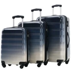 Dexmalle Hardshell Luggage Sets 3 Piece Gradient Color Expandable Suitcase