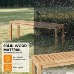 Dexmalle Patio Dining Beach With Slatted Seat,Backyard/Hallway/Living Room -Fradel & Spies GUEST 0aa65cab 8823 45c2 8bf7 83960c1dbc49