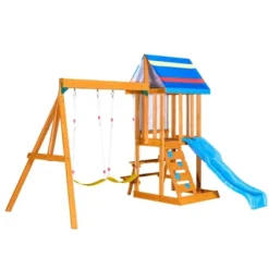 Dexmalle Wooden Outdoor Swing Set 3 In 1 Swing Set -Fradel & Spies GUEST 0b373be8 f398 4c37 ad18 23ee3bf6da18