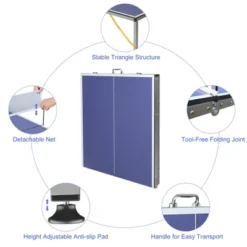 Dexmalle 5ft Mid-Size Table Tennis Table Foldable -Fradel & Spies GUEST 0b84259d c81e 4020 ab7c 83b67404cad1