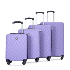 Dexmalle 4-piece ABS Lightweight Suitcase With Rotating Wheels