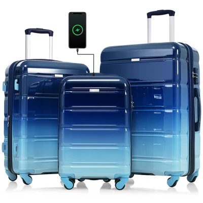Dexmalle ABS+PC Hard Shell Luggage With Spinner Wheels 12 Dexmalle ABS+PC Hard Shell Luggage With Spinner Wheels - Image 10