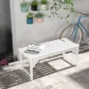 Dexmalle White Patio Park Bench With Slatted Seat -Fradel & Spies GUEST 0e14b195 6466 4c18 acf6 0785b2e08b0b