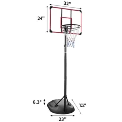 Dexmalle 32'' Backboard In/outdoor Adjustable Height Basketball Hoop System -Fradel & Spies GUEST 0fd4cf51 9990 41f5 8c45 f52f9b0fb28d