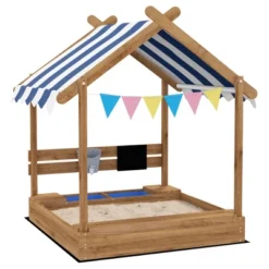 Dexmalle Wooden Sandbox With Canopy House Design For 3-7 Years Old -Fradel & Spies GUEST 1066676f 2ac3 4ba5 972a 17135e029313