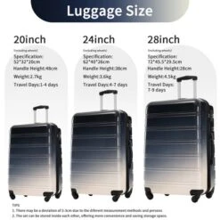 Dexmalle Hardshell Luggage Sets 3 Piece Gradient Color Expandable Suitcase -Fradel & Spies GUEST 11c29284 f99f 489d 8a96 1ca23d20bd6c