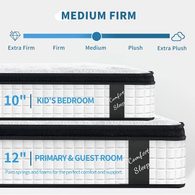 Dexmalle TWIN Size 12 Inch Hybrid Mattress Individual Pocket Spring 7 Dexmalle TWIN Size 12 Inch Hybrid Mattress Individual Pocket Spring - Image 5