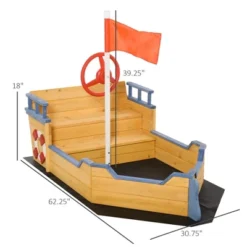 Dexmalle Wooden Kids Pirate Sandbox -Fradel & Spies GUEST 1702ff6d 2251 446a a5a2 438c1d3f6d1d