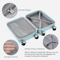 Dexmalle Luggage Set Of 3, 20, 24, 28inch With USB Port -Fradel & Spies GUEST 1848acb2 092f 45b8 b7dd 65bd5023a716