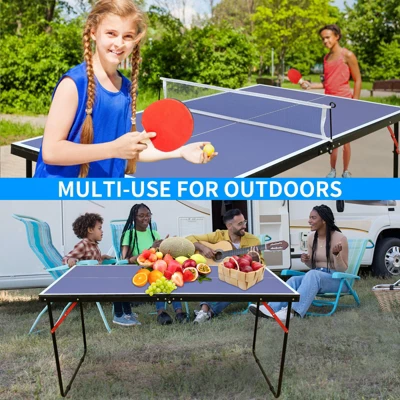 Dexmalle Portable Table Tennis Ping Pong Table Set With Accessories Indoor Game 3 Dexmalle Portable Table Tennis Ping Pong Table Set With Accessories Indoor Game