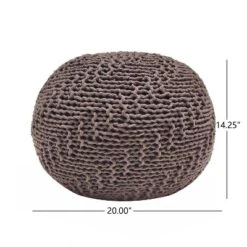 Dexmalle Light Brown PET Weave Pouf -Fradel & Spies GUEST 1b9b990d e81e 48a9 b2f8 ad2b37113987