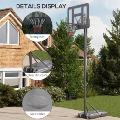 Dexmalle 7.7-10' Height Adjustable Basketball Goal