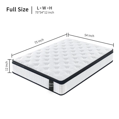 Dexmalle FULL Size 12 Inch Hybrid Mattress Individual Pocket Spring 9 Dexmalle FULL Size 12 Inch Hybrid Mattress Individual Pocket Spring - Image 8