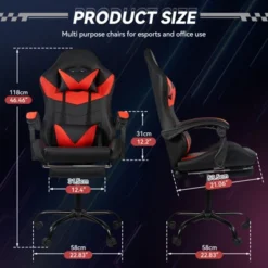 Dexmalle Ergonomic Black-Red Gaming Chair With PU Seat 12 Dexmalle Ergonomic Black-Red Gaming Chair With PU Seat -Fradel & Spies GUEST 1f4a0968 95fc 4348 b889 2531948c7429