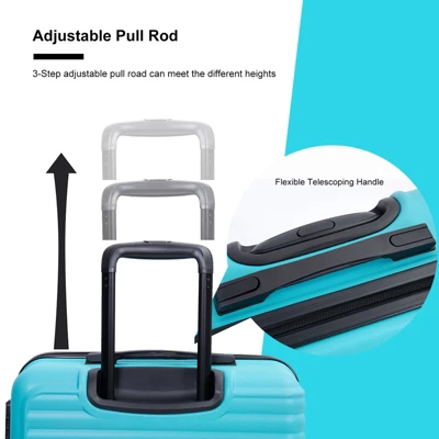 Dexmalle 3 Piece Turquoise Luggage Sets 5 Dexmalle 3 Piece Turquoise Luggage Sets - Image 3