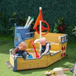 Dexmalle Wooden Kids Pirate Sandbox