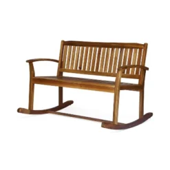 Dexmalle Elegant Patio Slatted Rocking Loveseat With Armrests -Fradel & Spies GUEST 24494f8a 0f2f 4efe 999b 453d80c2e9bd