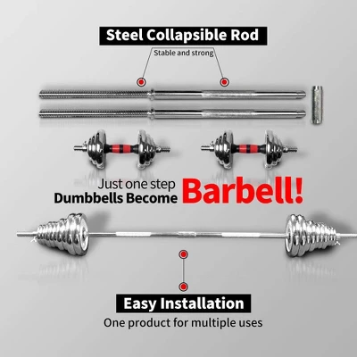 Dexmalle Home Gym Cast Iron Barbell Sets 110lbs 4 Dexmalle Home Gym Cast Iron Barbell Sets 110lbs - Image 2