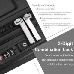 Dexmalle 20-Inch Hardshell Carry-On Luggage With 2 Packing Cubes -Fradel & Spies GUEST 294af587 bfec 4a82 b493 6f6e550fb923