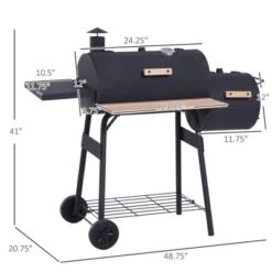 Dexmalle Steel Portable Backyard Charcoal BBQ Grill And Offset Smoker Combo -Fradel & Spies GUEST 2bb3890e be7f 49e6 9972 c3630993454d