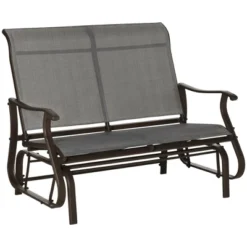 Dexmalle Patio Glider Loveseat Chair With Powder Coated Steel Frame -Fradel & Spies GUEST 2c60f084 81fb 4e37 9c89 393358e88653