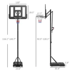 Dexmalle 7.7-10' Height Adjustable Basketball Goal -Fradel & Spies GUEST 2eb357a5 b5cd 4553 a60b 5f161a6ad1ba
