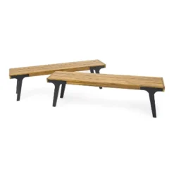 Dexmalle Teak Patio Bench,Set Of 2 -Fradel & Spies GUEST 2f4259b5 2404 4cf4 bf29 fc8f6db8495b
