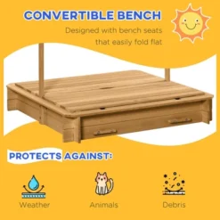 Dexmalle Children Outdoor Sand Box With Foldable Bench Seats -Fradel & Spies GUEST 2f72cf25 05aa 4cfa 863f 666a9c77ea2b