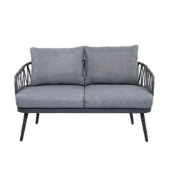 Dexmalle 4-Piece Outdoor Patio Furniture Set,Metal Chairs With Woven Rope U-Shaped Backrest With Thick Cushions And Coffee Table -Fradel & Spies GUEST 323b999a c23a 4dae 9dda d2feb93f3412