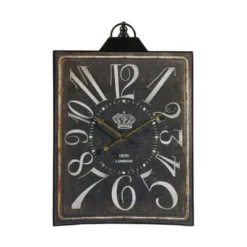 Dexmalle Large Vintage Black Rectangular Wall Clock -Fradel & Spies GUEST 33faf86b 0926 4f62 964e 0d4b60f68cc1