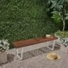 Dexmalle Modern Dark Brown And White Patio Dining Bench -Fradel & Spies GUEST 345a6d60 d9ca 4c04 b3e2 b2337d1488bf