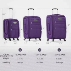 Dexmalle Softside Luggage Expandable 3 Piece Set -Fradel & Spies GUEST 346912f4 bca2 4fb1 b7a0 5a04b226cc81