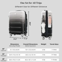 Dexmalle ABS+PC Hard Shell Luggage With Spinner Wheels 22 Dexmalle ABS+PC Hard Shell Luggage With Spinner Wheels -Fradel & Spies GUEST 348c42a1 c03f 4031 bde1 0ebd4731f36c