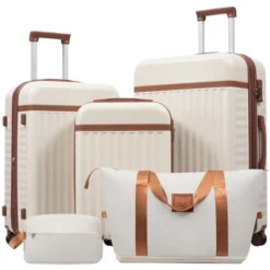 Dexmalle Hardside Carry On Suitcase With Travel Bags 5 Piece -Fradel & Spies GUEST 34e1c81d 8b2e 4c7d 8394 4286623f56e8