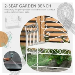 Dexmalle Patio Garden Bench With Armrests,Backyard/Poolside -Fradel & Spies GUEST 37edcded c4d7 4c33 aba6 60ac3b8c8e95