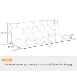 Dexmalle Blue Soft Tufted Bench Cushions For 3-Seater,Patio -Fradel & Spies GUEST 38bfa061 b9a0 47a5 9f5f 22613439fcdb