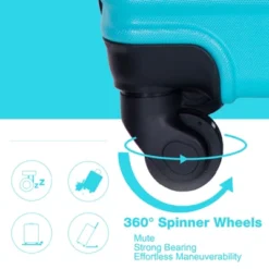 Dexmalle 3 Piece Turquoise Luggage Sets 17 Dexmalle 3 Piece Turquoise Luggage Sets -Fradel & Spies GUEST 393f6579 9b5c 4a99 9eda a24b02e56fed