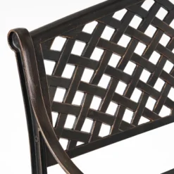 Dexmalle Black Rattan Pattern Aluminium Patio Bench -Fradel & Spies GUEST 3a5f0f9d e345 4d9e 996d 83887a14c73f