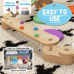 Dexmalle Kids Wooden Balance Board With Stepping Stones -Fradel & Spies GUEST 3c6321c3 7db9 4ae6 a404 2df3c93de8e1