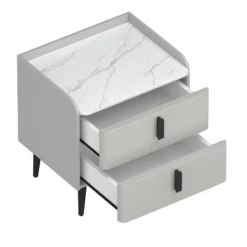 Dexmalle Night Stand With Marble-Pattern Tabletop -Fradel & Spies GUEST 3d891a51 4960 413b 89cd 6a1c380c8586