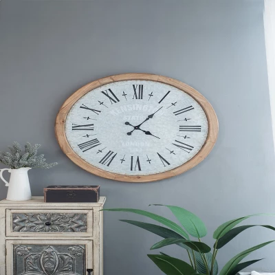 Dexmalle Grant Oversized Wall Clock With Fir Wood Frame 9 Dexmalle Grant Oversized Wall Clock With Fir Wood Frame - Image 7
