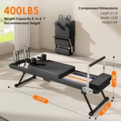 Dexmalle Foldable Pilates Reformer For Home Gym - 400lbs Capacity -Fradel & Spies GUEST 3fd7d6e9 5525 4623 9691 5732018696f3