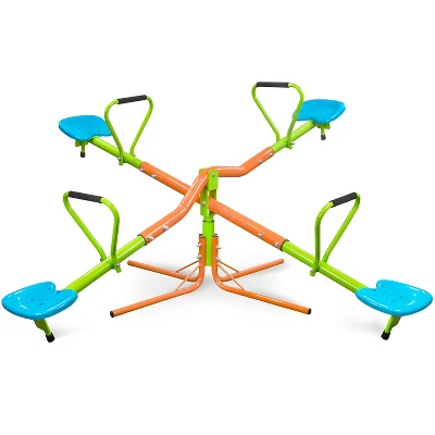 Dexmalle 4-Seat Outdoor Seesaw For Backyard Multiple Kids 360 Degrees Rotating Swivel Teeter Totter Seesaw 11 Dexmalle 4-Seat Outdoor Seesaw For Backyard Multiple Kids 360 Degrees Rotating Swivel Teeter Totter Seesaw - Image 9