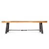 Dexmalle Industrial Acacia Wood Slat Patio Bench