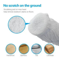 Dexmalle 57.5-inch Long Handle Self Bending Twist Mop -Fradel & Spies GUEST 458ef5de 87e6 413c 81d6 96f5b2662f00