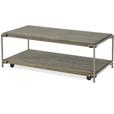 Dexmalle 3-Piece Metal Frame Wood Living Room Coffee Table And 2Tables Set 5 Dexmalle 3-Piece Metal Frame Wood Living Room Coffee Table And 2Tables Set - Image 3